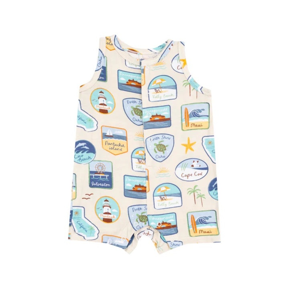 Angel Dear Beach Patches Sleeveless Shortie Romper 18-24M